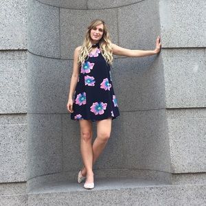 floral trapeze dress